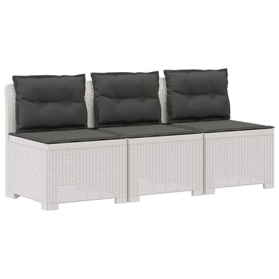 Canapé de jardin 3 places avec coussins look rattan 3 place pp