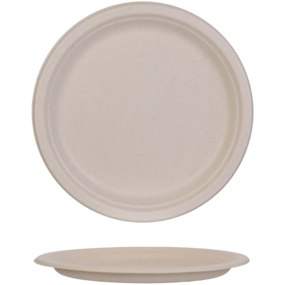 Set de 50 assiettes éco-responsables en blé 25 cm