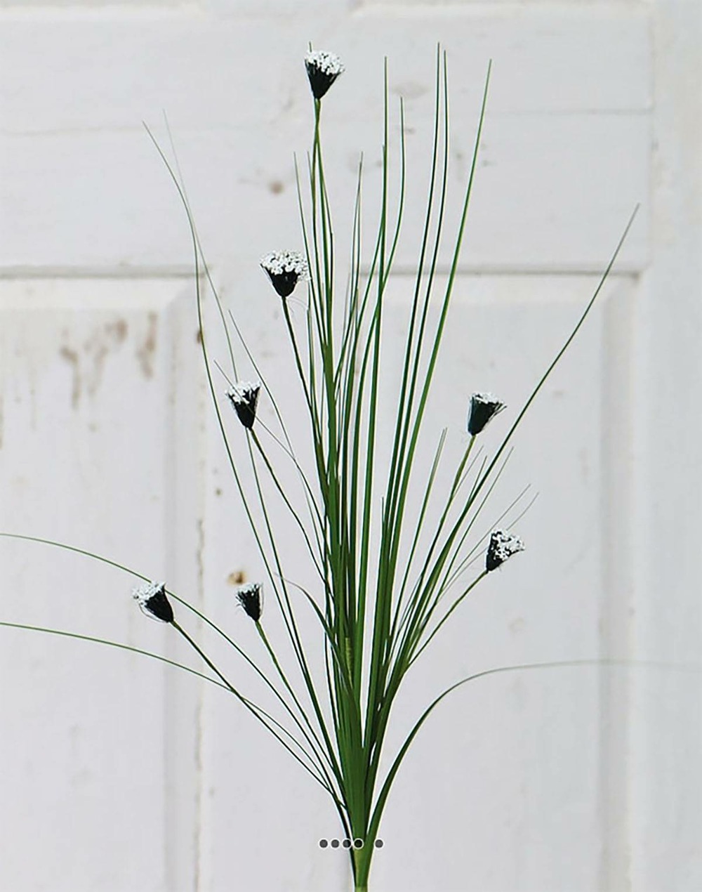 Herbe artificielle en piquet h85 cm crème-vert