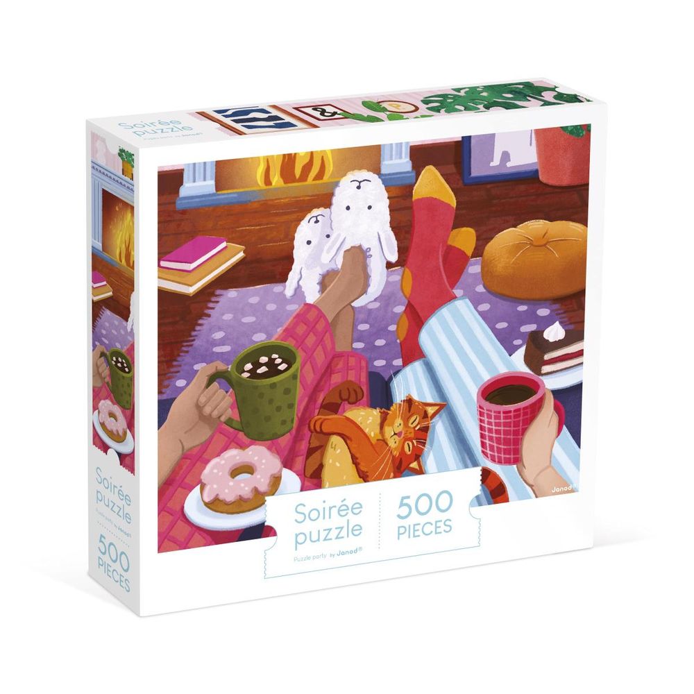 Puzzle soiree au coin du feu - 500 pcs