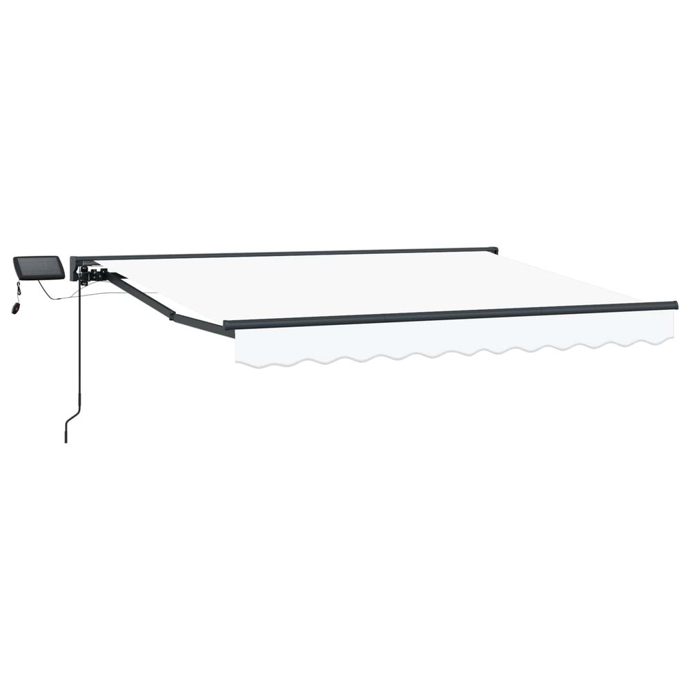 Cadre de store manuel avec leds blanc et anthracite 3 x 2,5 m