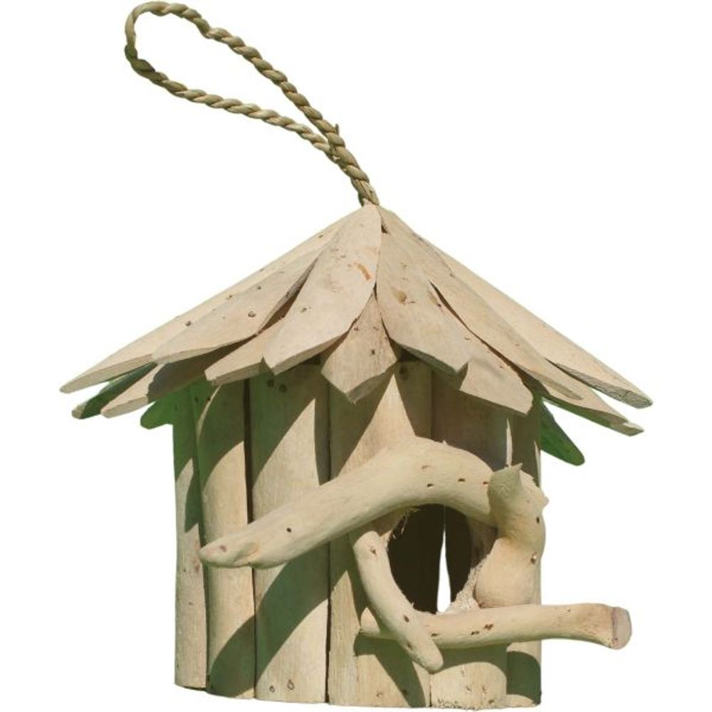Nichoir rond en bois d'albésia 20 x 18 cm