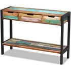 Buffet bahut armoire console meuble de rangement 3 tiroirs bois de récupération massif