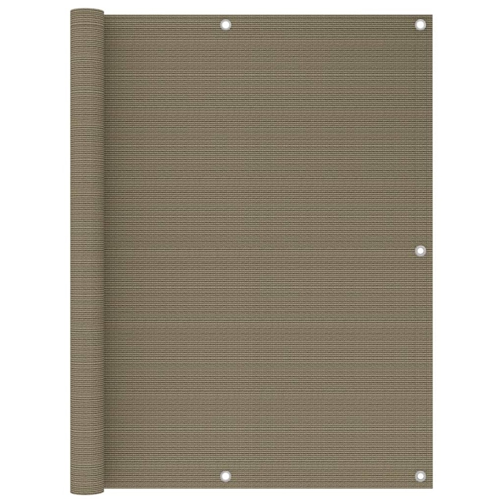 Écran de balcon brise pare vue protection confidentialité 120 x 500 cm pehd taupe