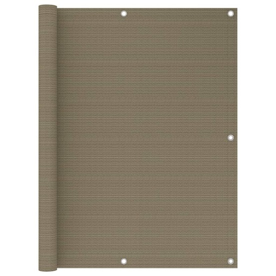 Écran de balcon brise pare vue protection confidentialité 120 x 500 cm pehd taupe