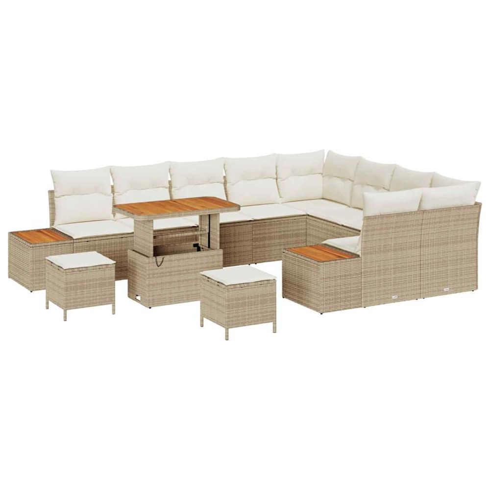 Ensemble de canapé de jardin 12 pc 11-nombre de places beige