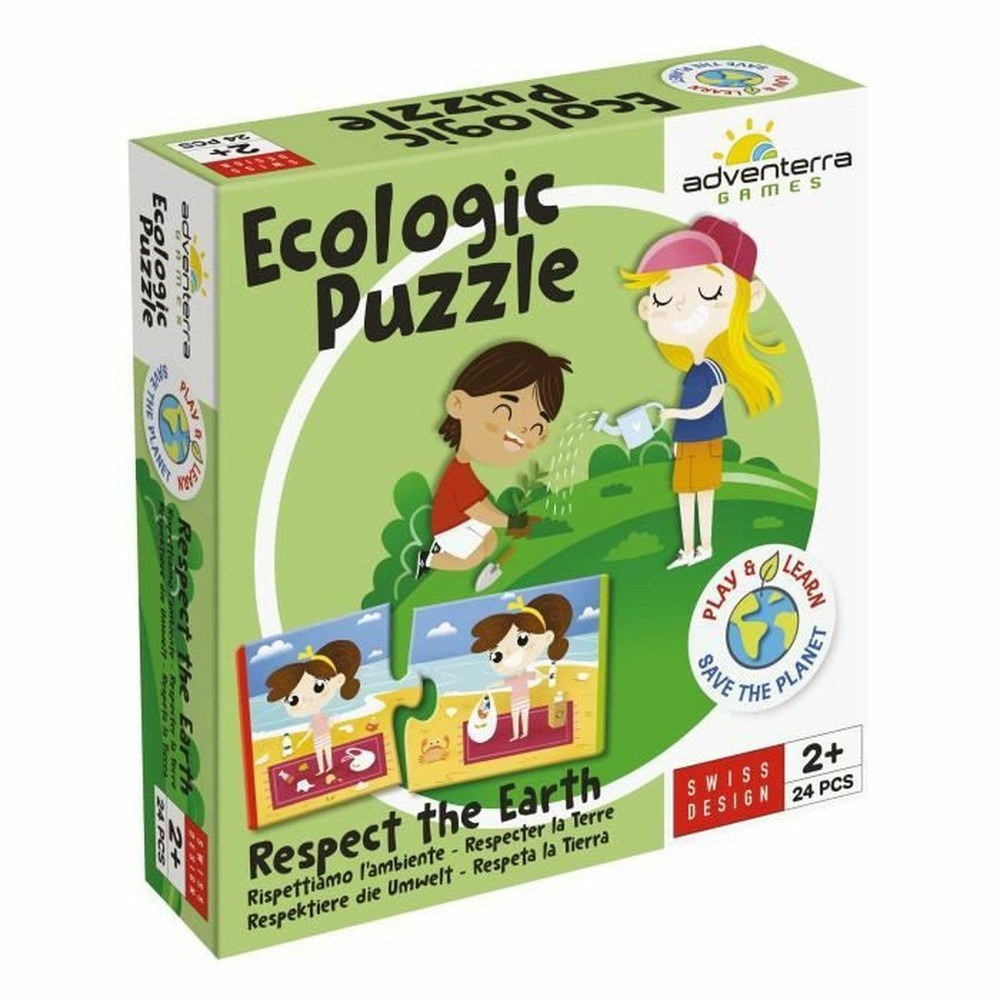 Jeu éducatif ecologic puzzle respect the earth
