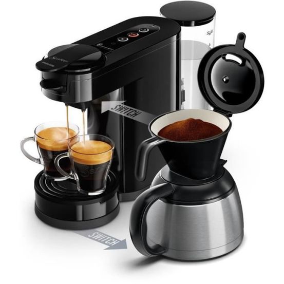 Machine a cafe dosette - philips - senseo switch hd6592/65 - noir intense