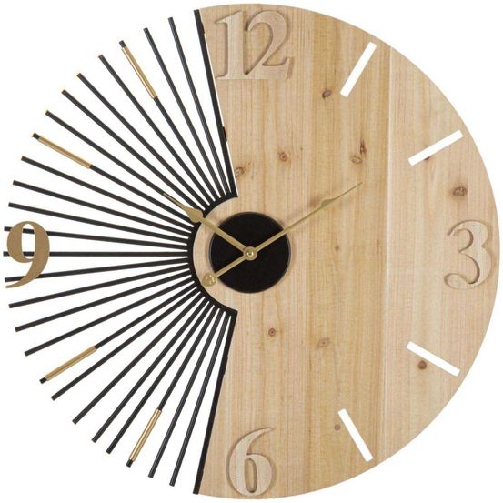 Horloge murale en métal wordy 60 x 3.5 cm