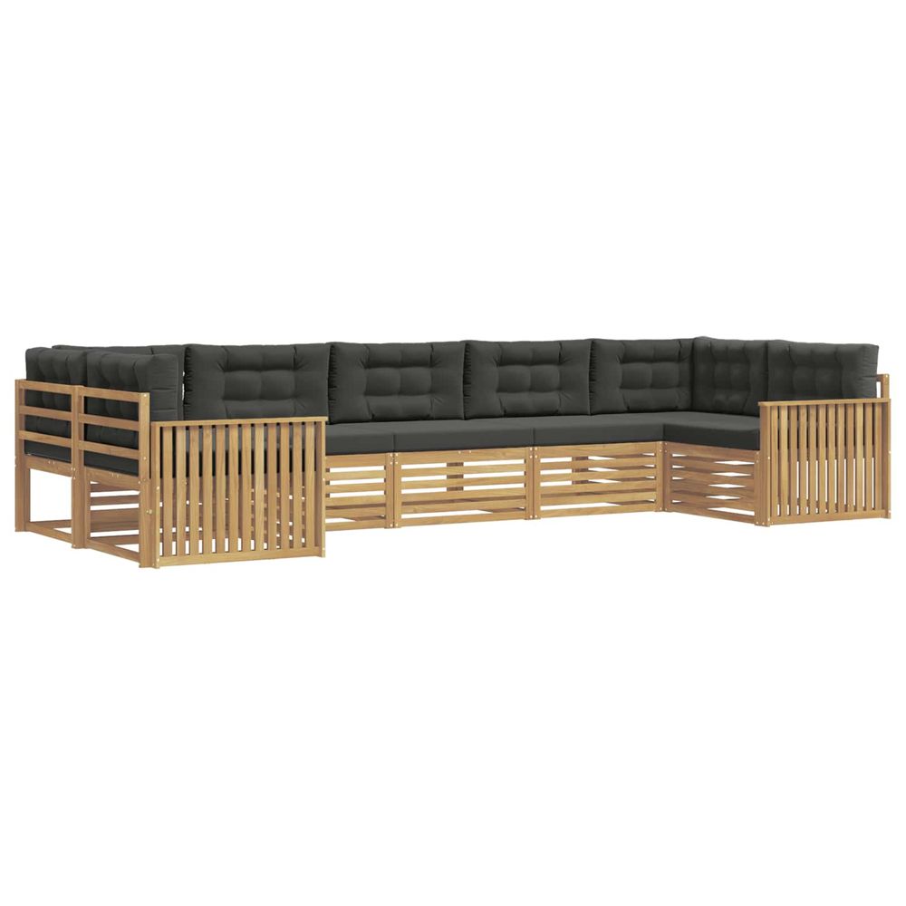 Ensemble de canapés d'extérieur 7 pc blanc et anthracite