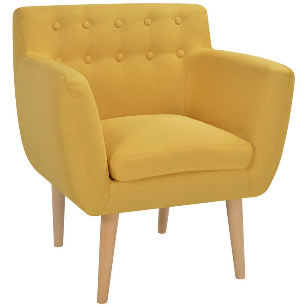 Fauteuil jaune tissu