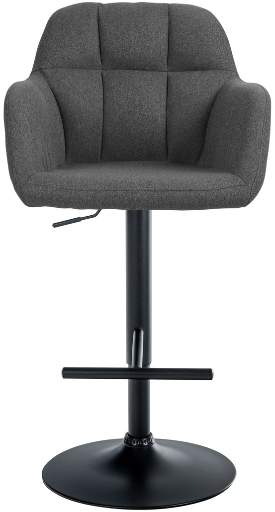 Tabouret de bar natoma tissu noir