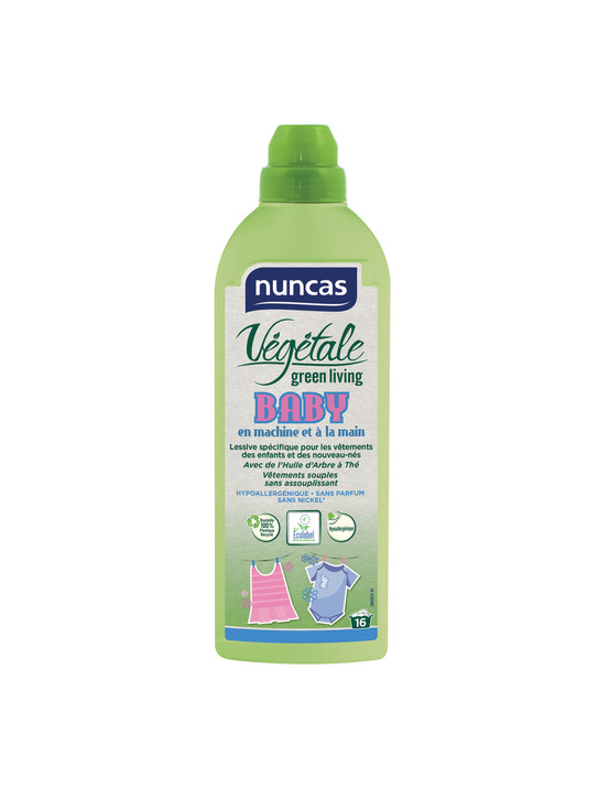 Lessive liquide hypoallergénique végétale baby 750ml - nuncas