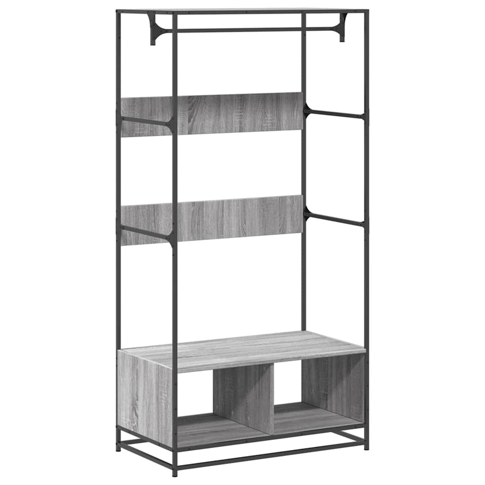 Armoire sonoma gris 90x50x180 cm bois d'ingénierie