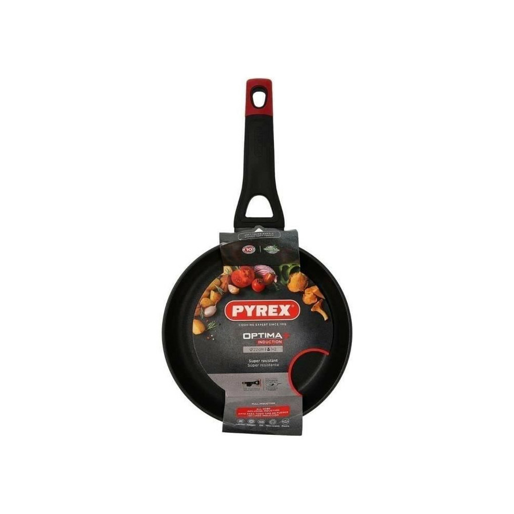 Poele - pyrex - 1455016 - en aluminium forgé - antiadhésif - 22 cm - sans pfas