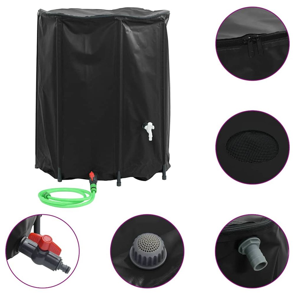 Réservoir d'eau avec robinet pliable 1250 l pvc