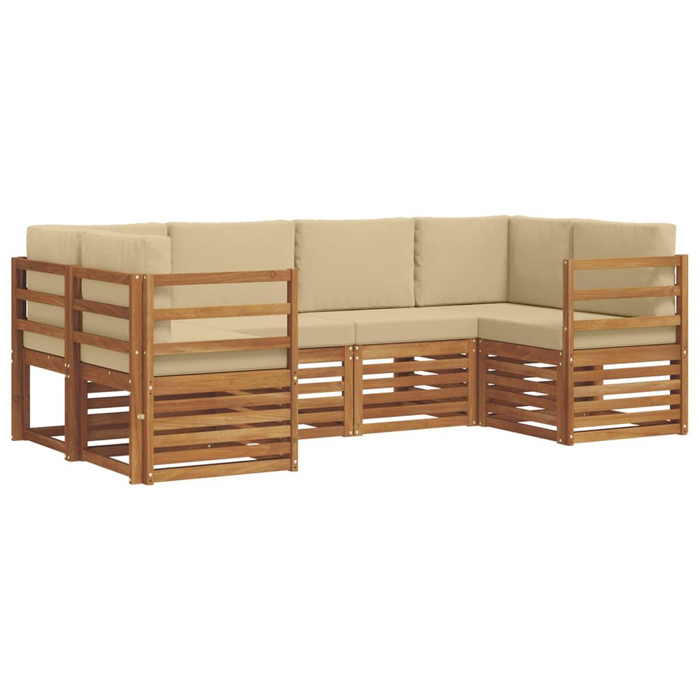 Ensemble de canapés d'extérieur 6 pc naturel