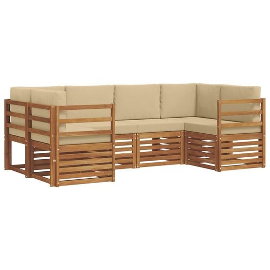 Ensemble de canapés d'extérieur 6 pc naturel