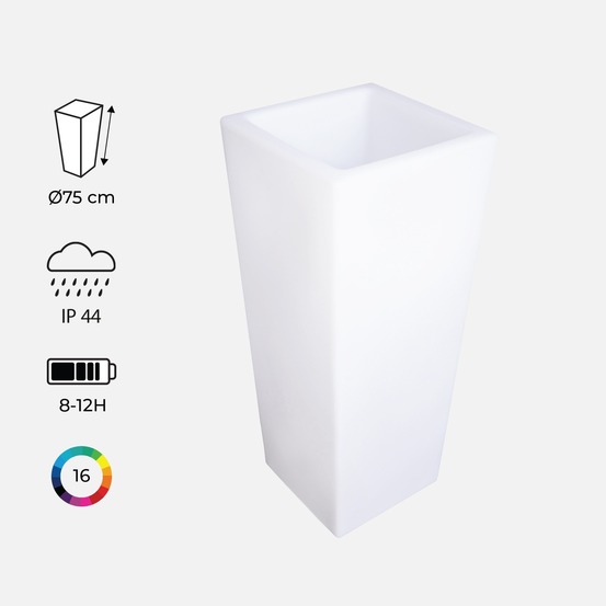 Vase lumineux led 75cm 16 couleurs sans fil résistant à l'eau, rechargeable,télécommande