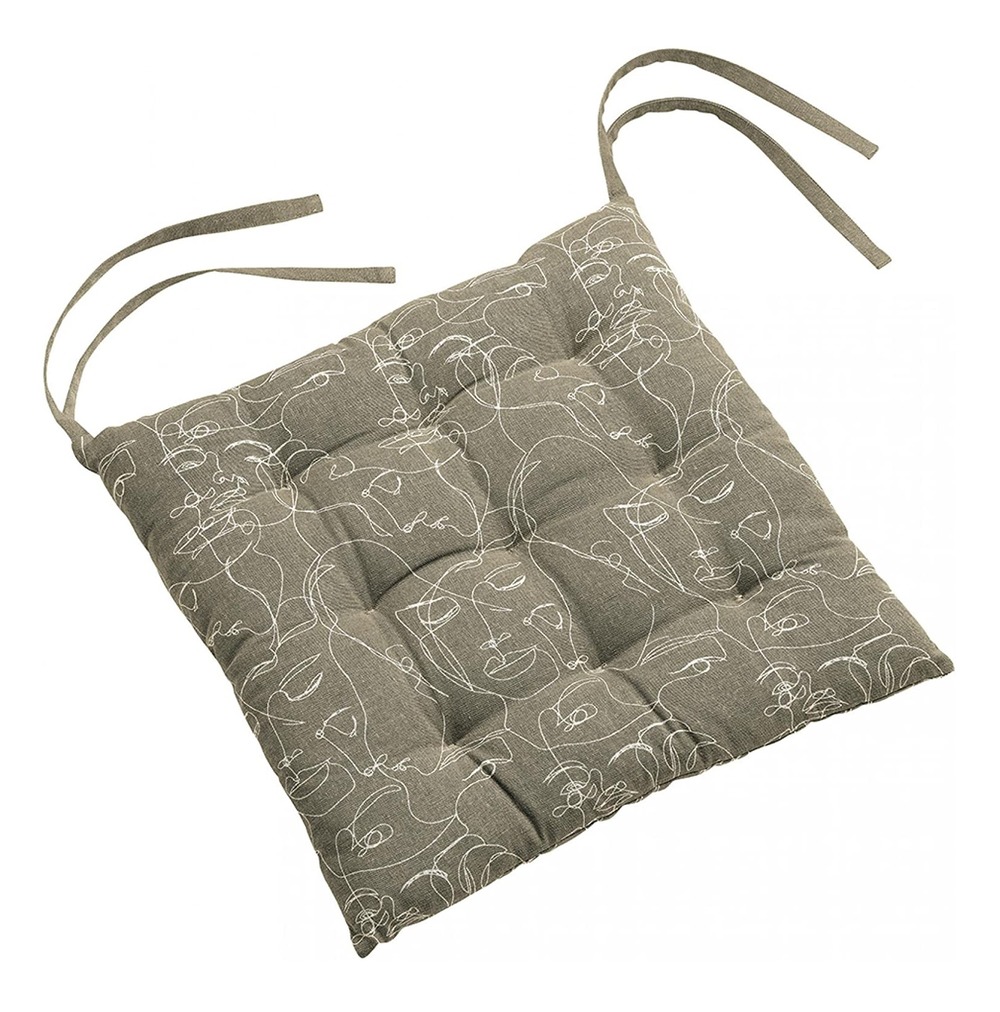 Galette de chaise matelassee visage nymphea