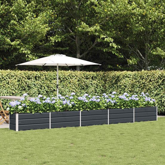 Jardinière de très grande taille acier galvanisé design industriel 480x50x45 cm