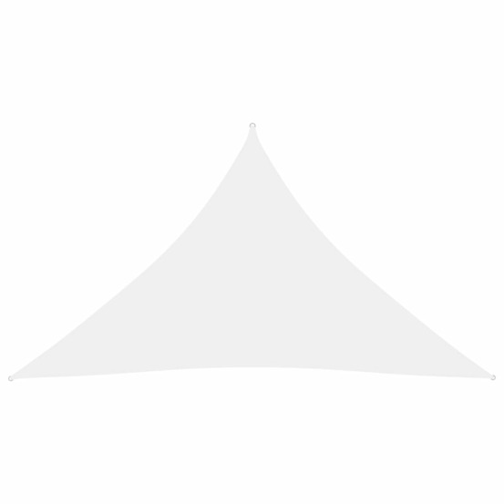 Voile toile d'ombrage parasol tissu oxford triangulaire 4 x 4 x 5,8 m blanc