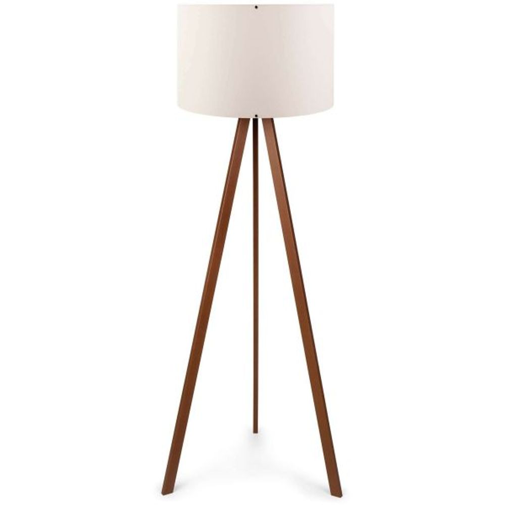 Lampadaire en mdf et pvc floor ecru et marron