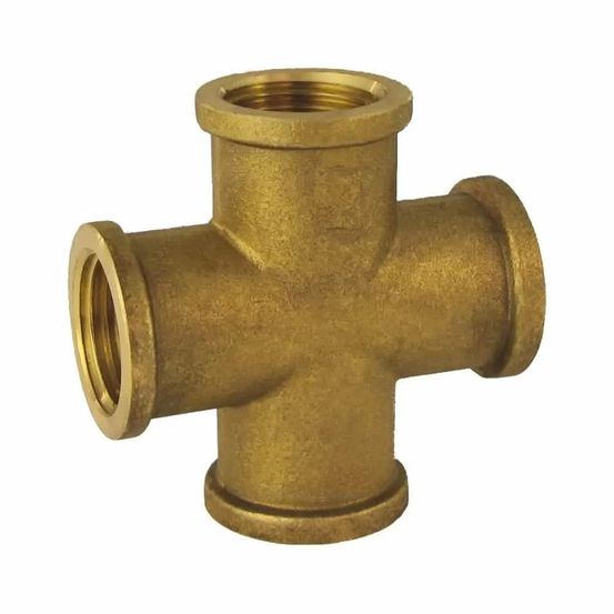 Croix en laiton 3/4, raccord fileté pour plomberie chauffage