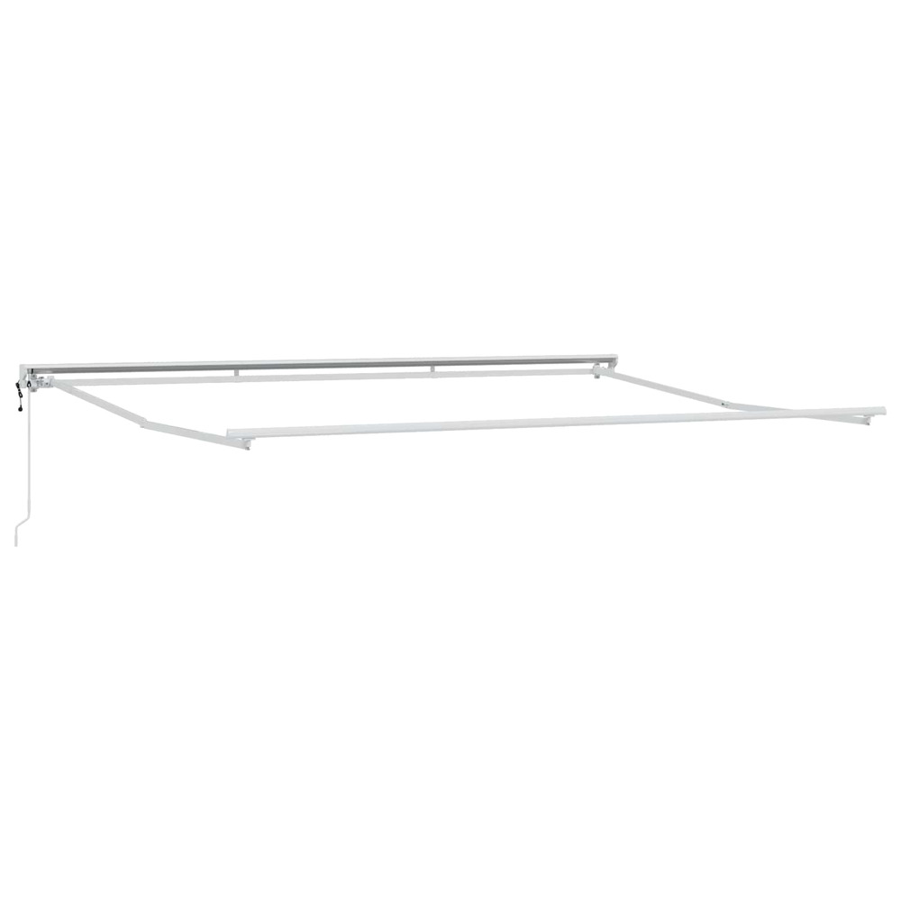 Cadre de store rétractable électrique blanc 4,5 × 3 m acier