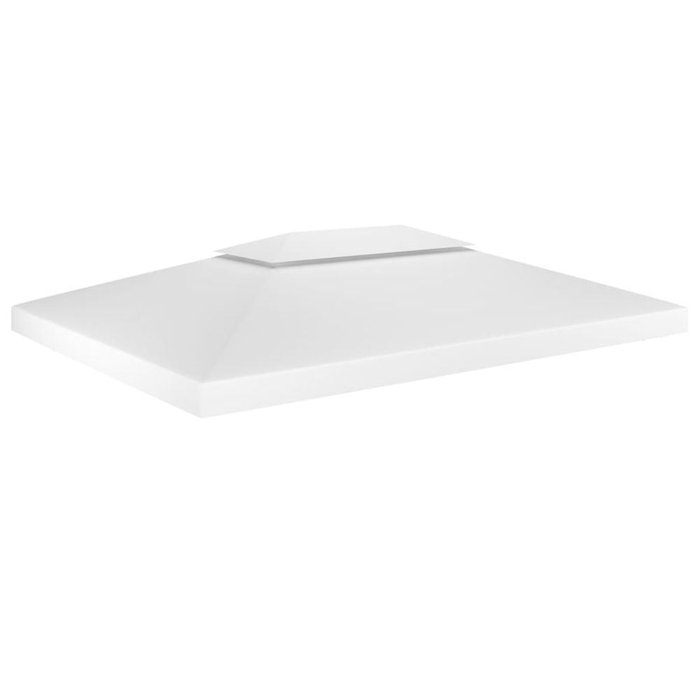 Toile de toit de belvédère 2 niveaux 310 g/m² 4x3 m blanc