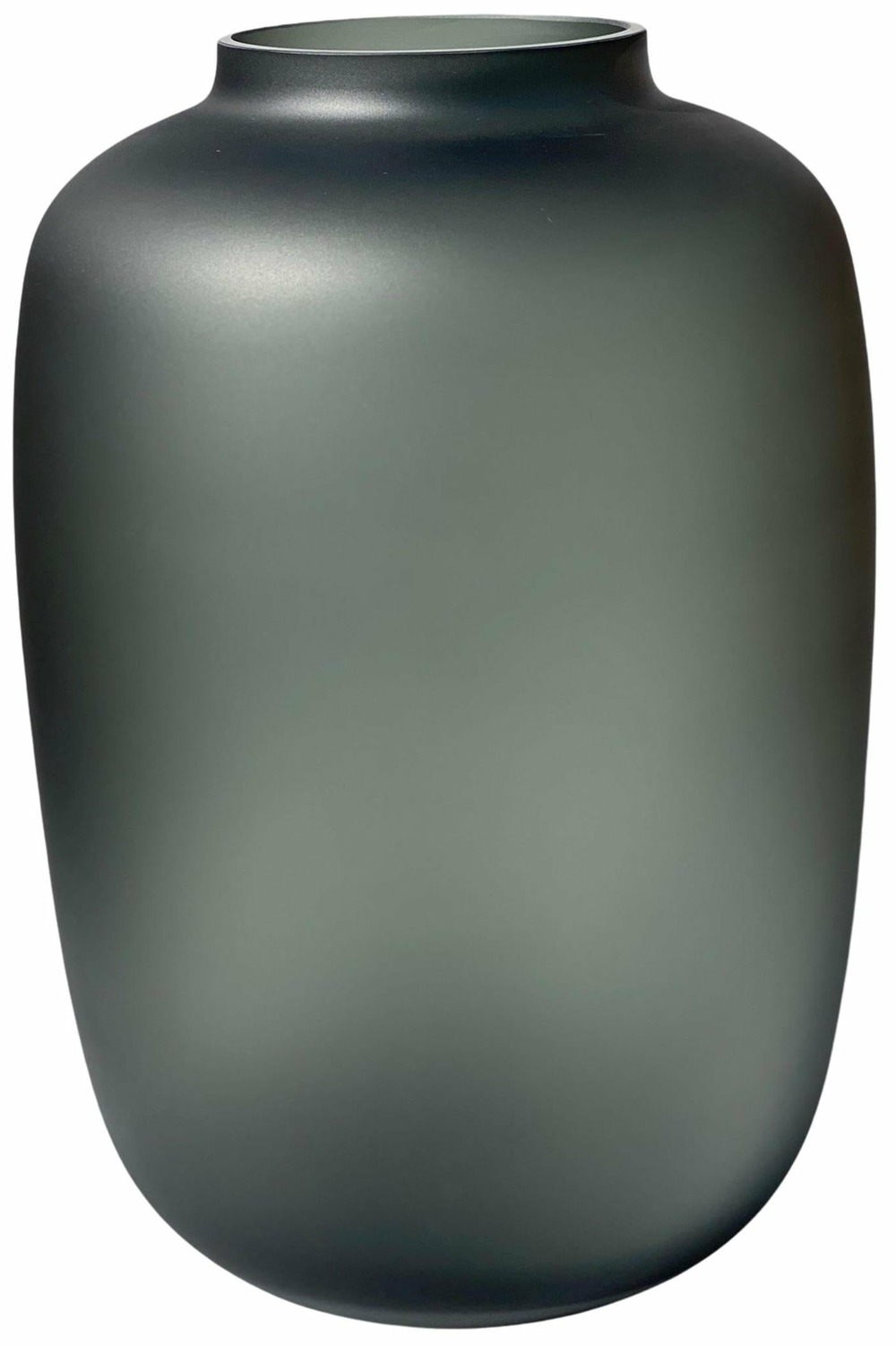 Vase en verre gris satiné - h35cm, ø25cm