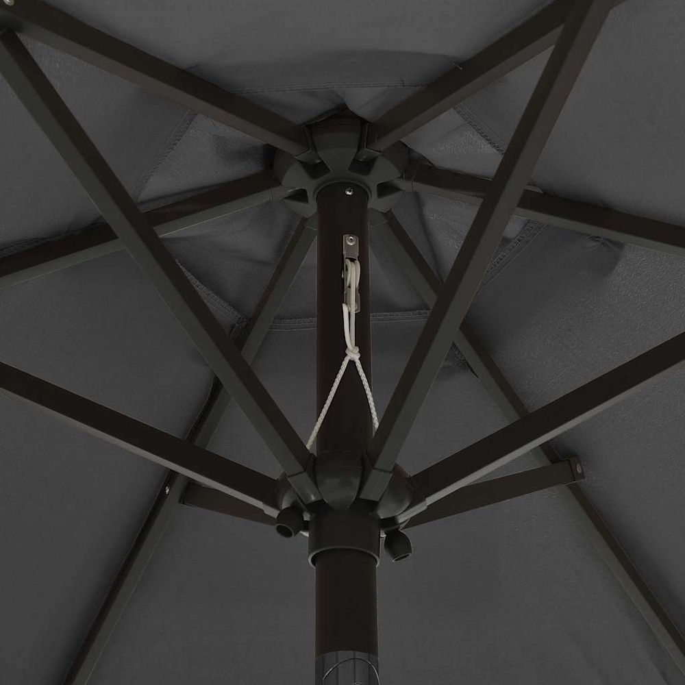 Parasol de jardin avec lumières led anthracite aluminium