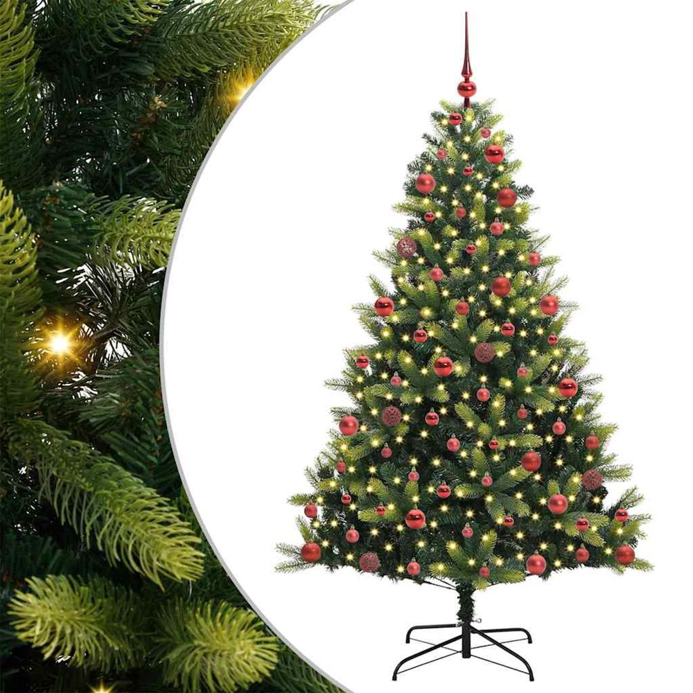 Arbre de noël artificiel en silicone flexible 300 leds vert