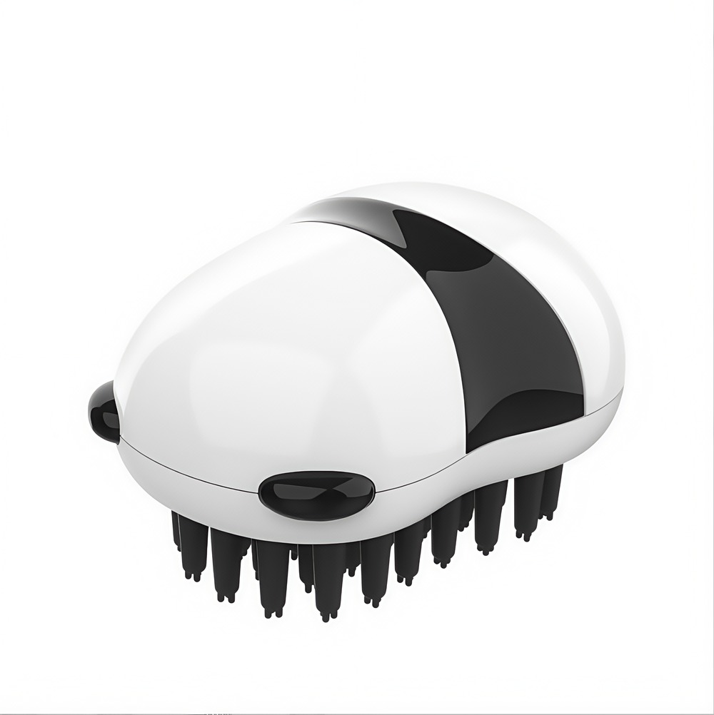 Brosse de bain et de massage pour chien style panda double usage humide et sec