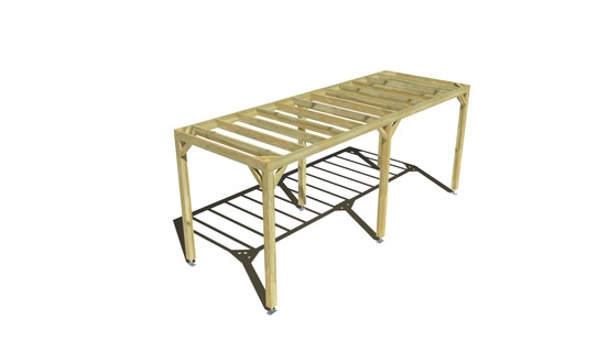 Pergola bois • 6m x 2m • indépendante • sens profondeur • livraison comprise