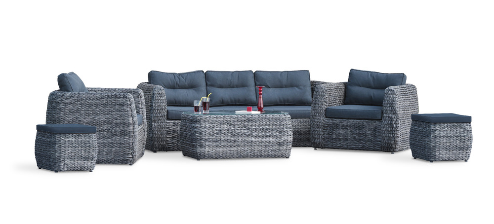 Salon bas Bahamas 7 places rÃ©sine tressÃ©e