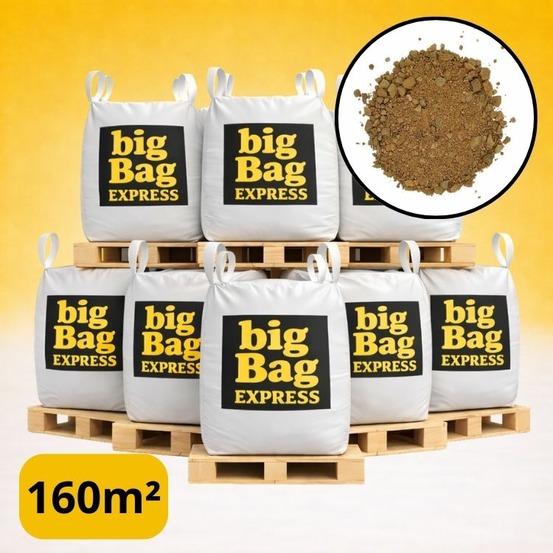 Pack 8 x big bag de +/- 1,5t ≃ 160m² sable stabilisé beige pour terrain de pétanque ø 0/6 mm - livraison premium