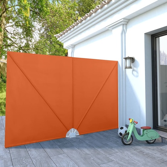 Auvent latéral pliable de terrasse terre cuite 300 x 200 cm