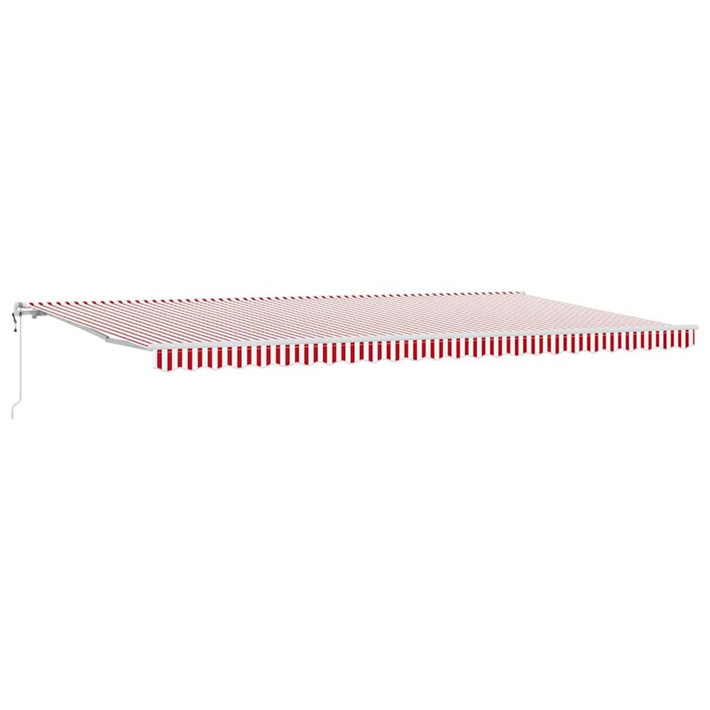 Auvent rétractable rouge et blanc 600 × 300 cm