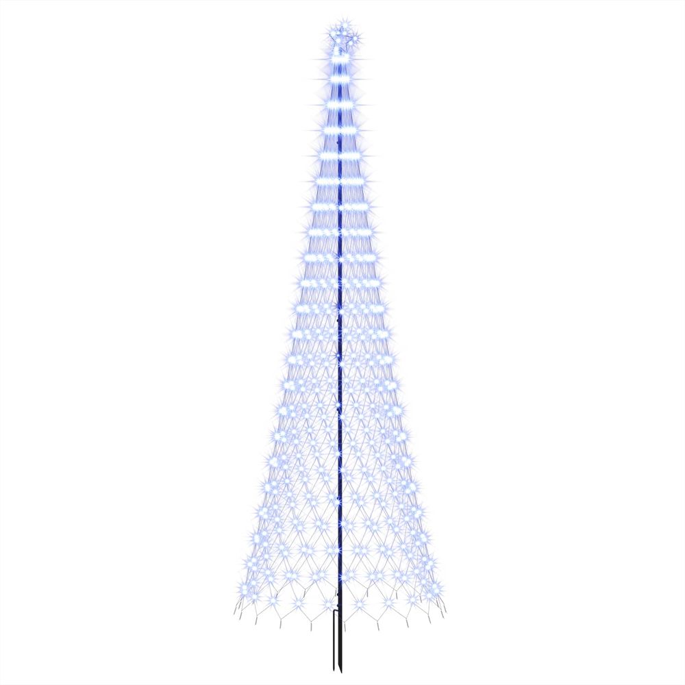 Arbre de noël led 400 cm 450 led bleu fer noir