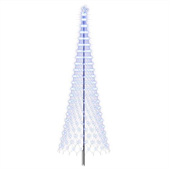 Arbre de noël led 400 cm 450 led bleu fer noir