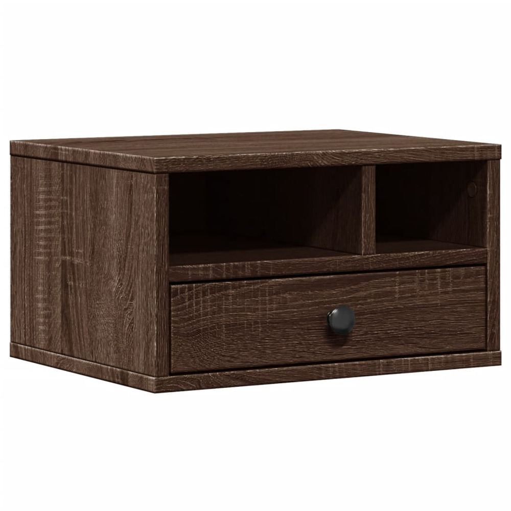 Support d'imprimante chêne marron 40x32x22,5 cm bois ingénierie