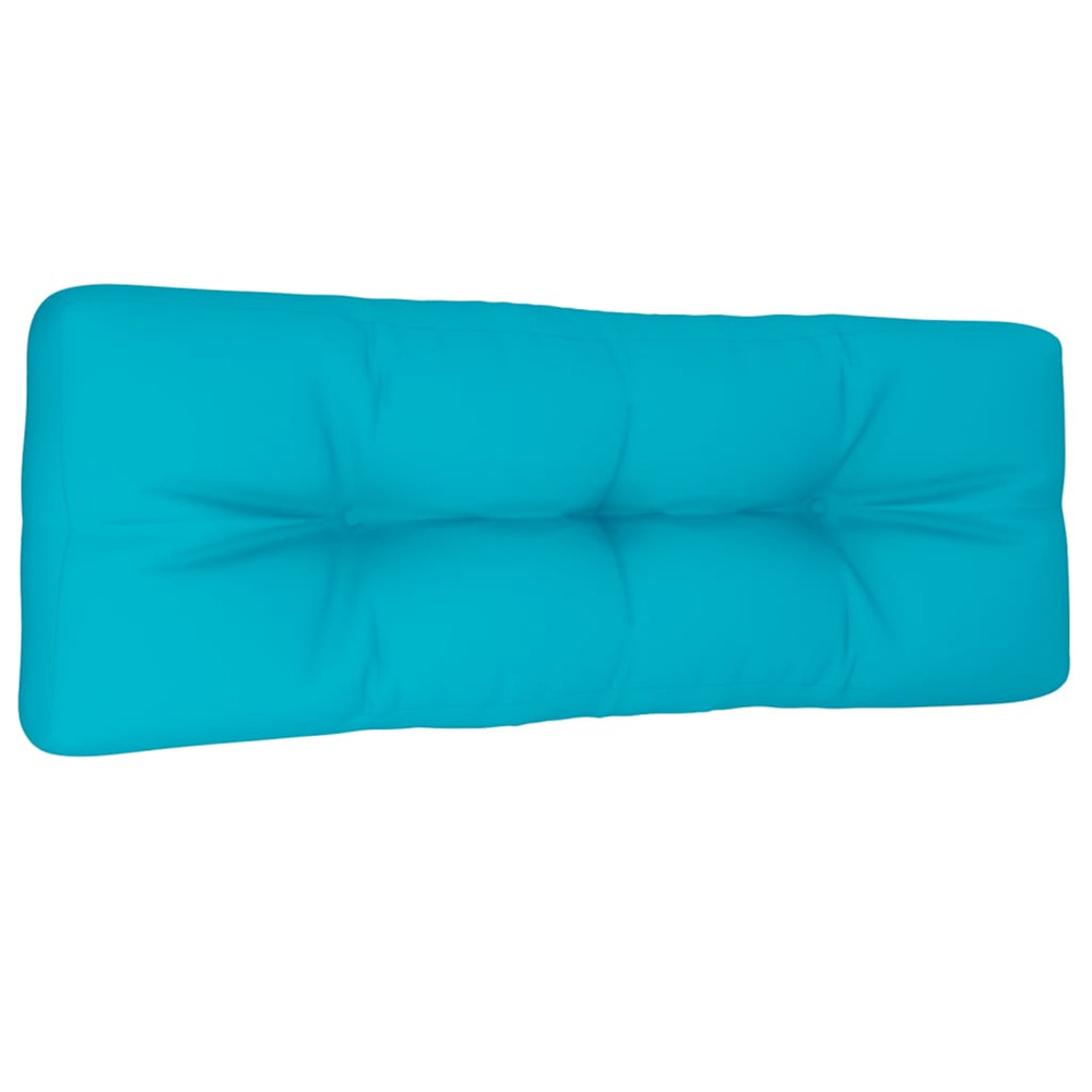 Coussin de palette turquoise 120x40x12 cm tissu