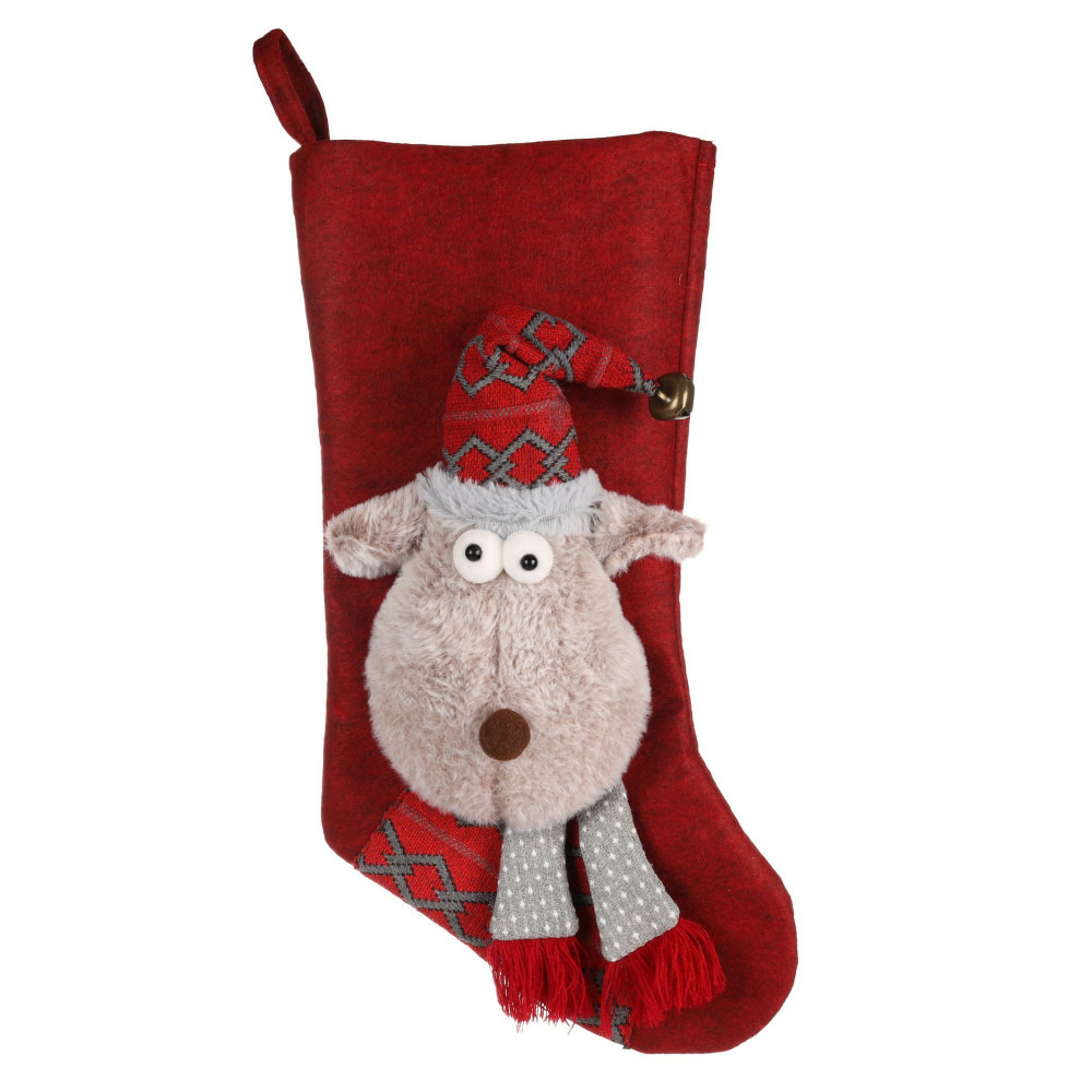 Chaussette caribou noël couleur aléatoire jouet pour chien ou chat