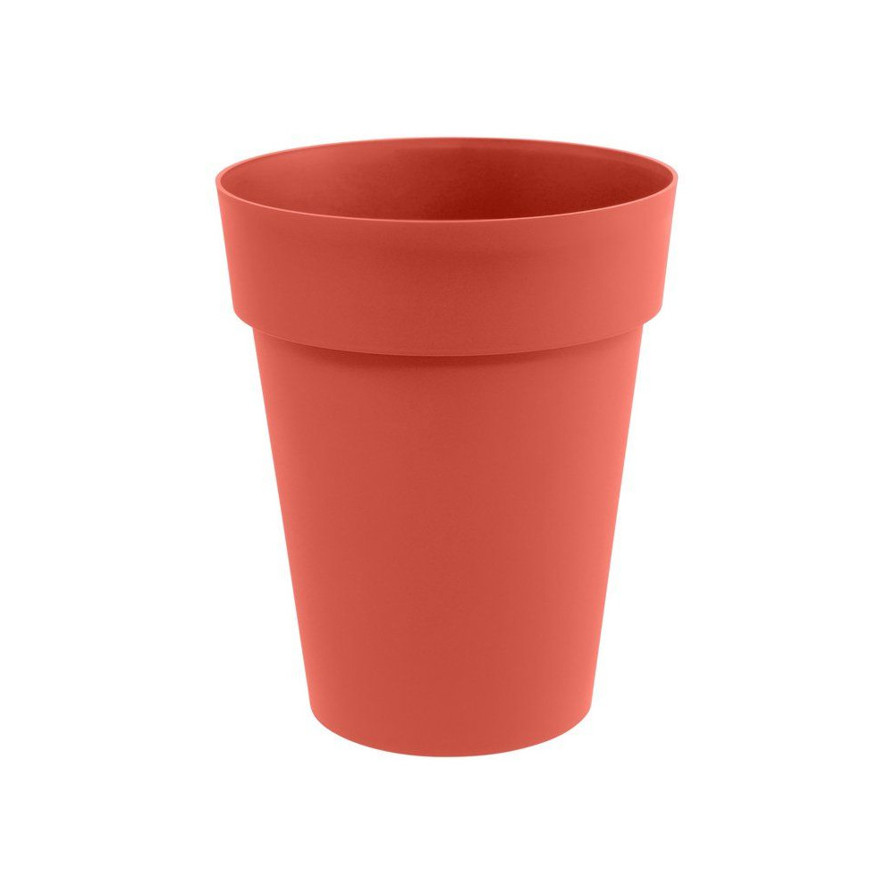 Vase mi-haut rond - eda - toscane - ø 44 cm - 50 l - pré-percé - ø 44 x h. 53 cm - orange terre battue