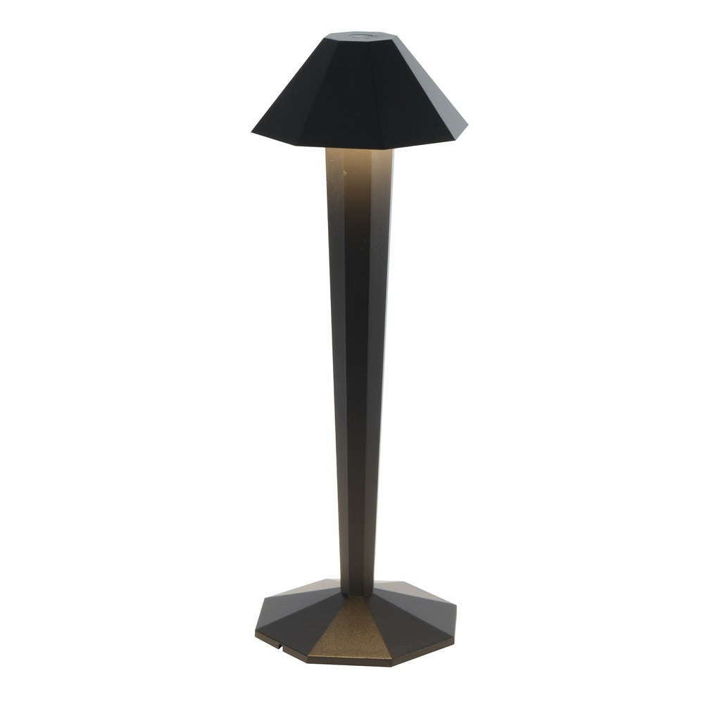 Lampe de table sans fil aluminium krypton noir h35cm