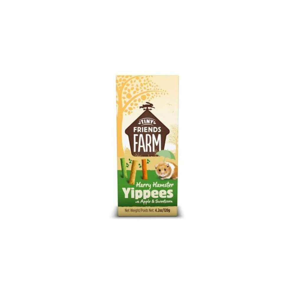 Friandises pour hamster aux pommes et mais yippies - tiny friends farm supreme 120 g