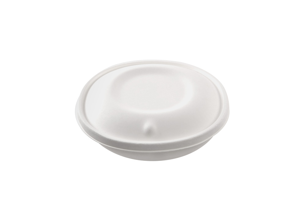 Eko bowl 1000 ml - bol + couvercle blanc en canne à sucre 1000 ml - 120 unités - betik