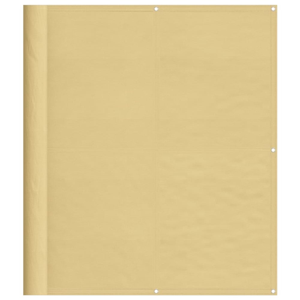 Écran de balcon sable 120x500 cm 100% polyester oxford
