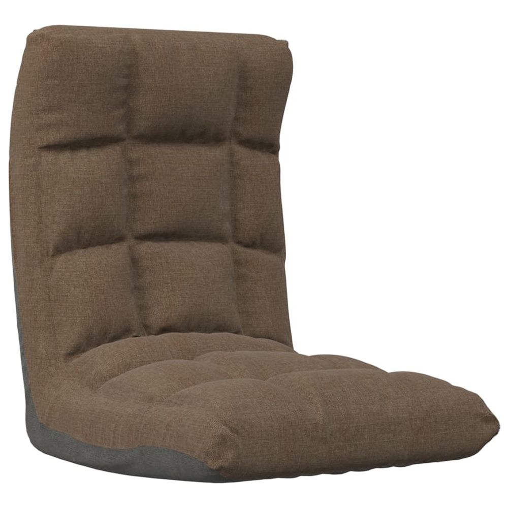 Chaise pliable de sol marron tissu